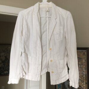 J. Crew 100% Linen White Jacket - Size 2